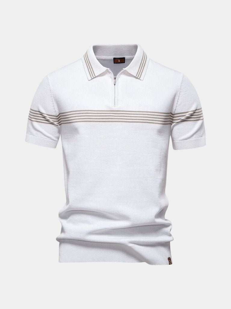 Polo Uomo | Collo Zip & Righe Slim