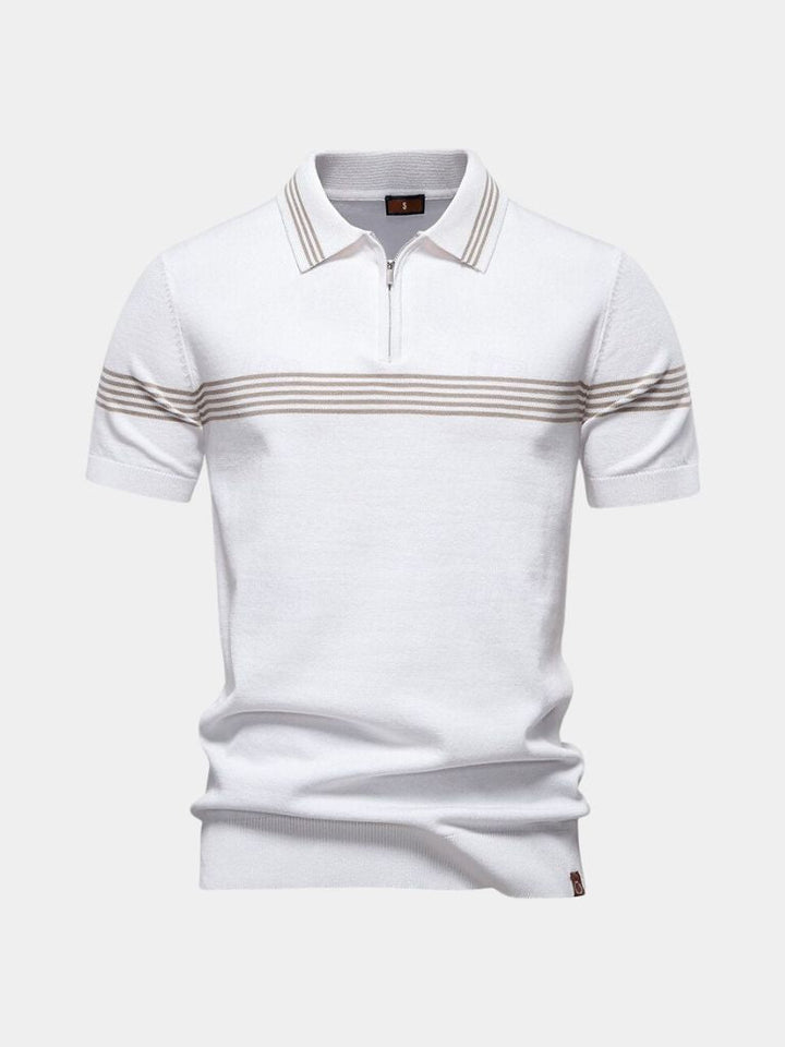 Polo Uomo | Collo Zip & Righe Slim