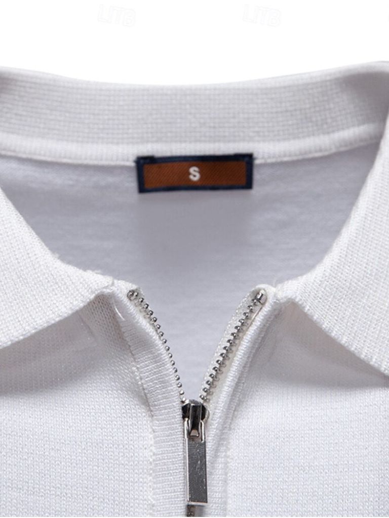 Polo Uomo | Collo Zip & Righe Slim