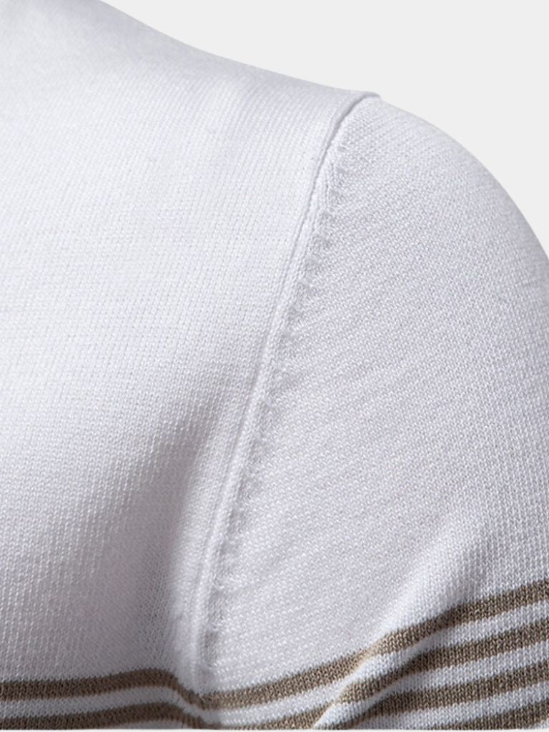 Polo Uomo | Collo Zip & Righe Slim