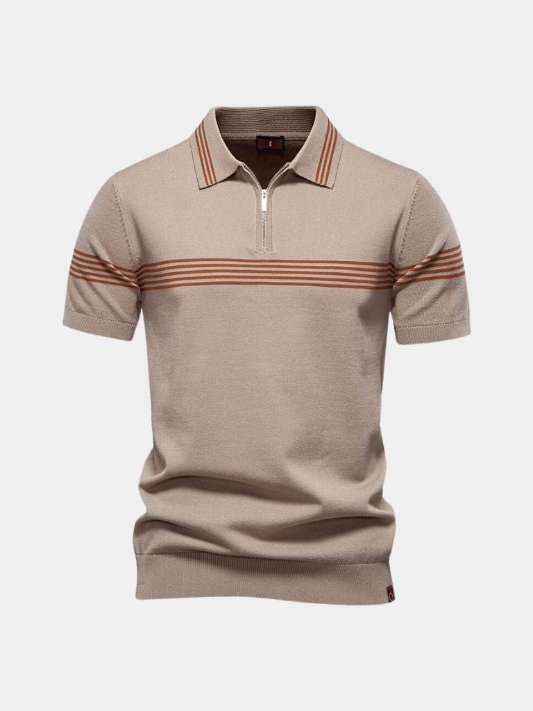 Polo Uomo | Collo Zip & Righe Slim