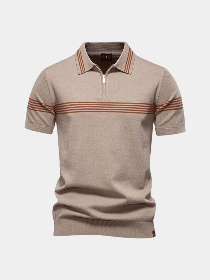 Polo Uomo | Collo Zip & Righe Slim