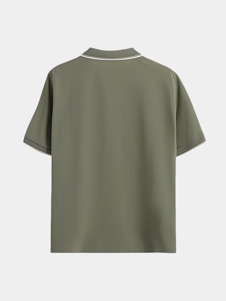 Polo Uomo | Collo a V & Profili a Contrasto