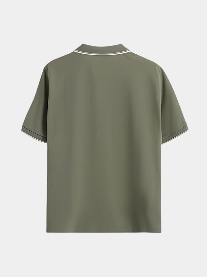 Polo Uomo | Collo a V & Profili a Contrasto