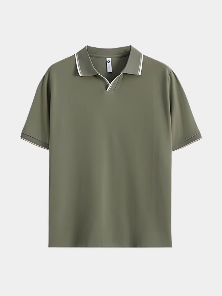 Polo Uomo | Collo a V & Profili a Contrasto