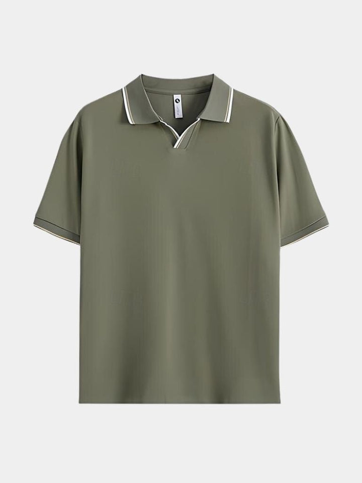 Polo Uomo | Collo a V & Profili a Contrasto
