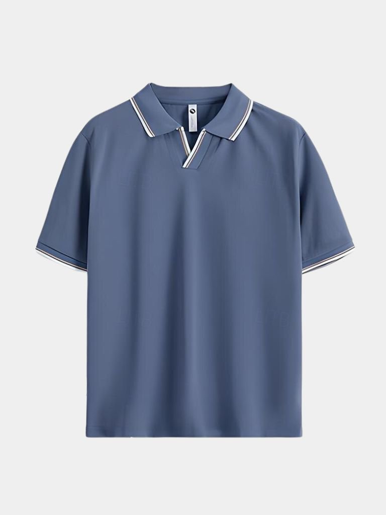 Polo Uomo | Collo a V & Profili a Contrasto