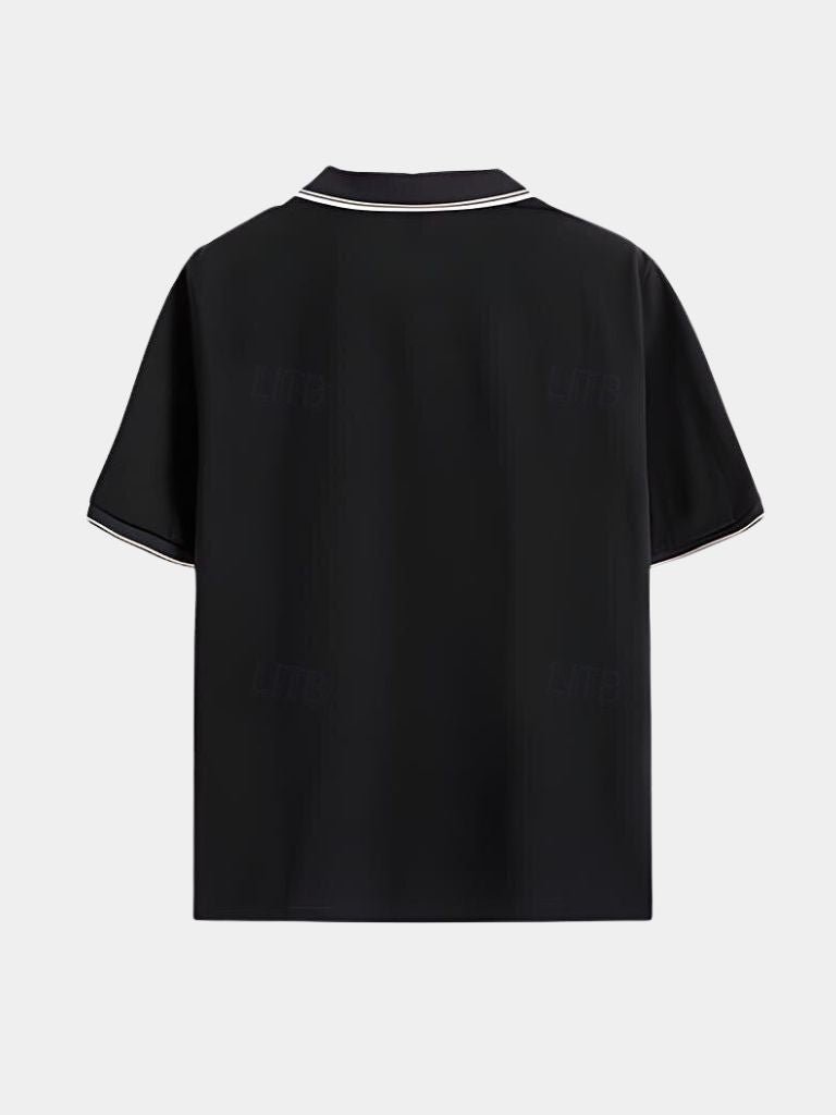 Polo Uomo | Collo a V & Profili a Contrasto