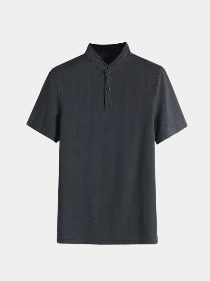 Polo Uomo Cotone Collo alla Coreana Slim Fit - Vesarelli