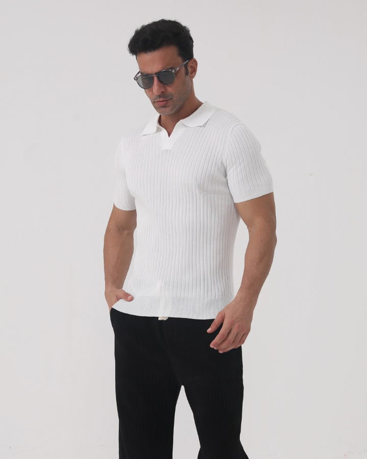 Polo Uomo | Maglia a coste & Vestibilità definita