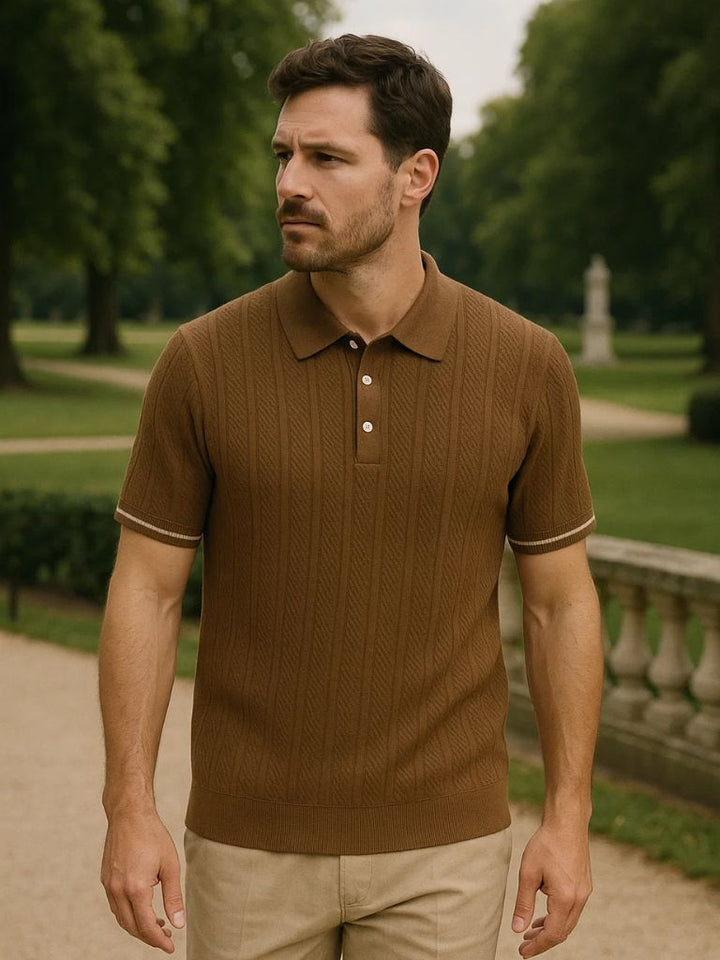 Polo Uomo | Texture a Rilievo & Eleganza Discreta