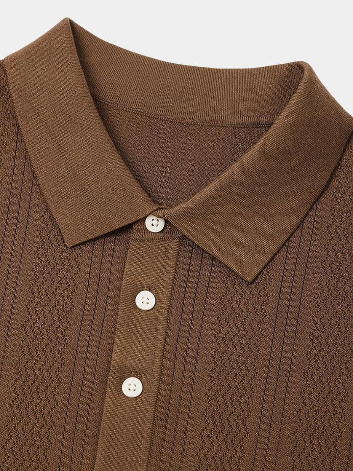 Polo Uomo | Texture a Rilievo & Eleganza Discreta