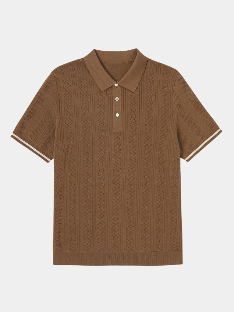 Polo Uomo Tessuto a Rilievo Vestibilità Classica - Vesarelli