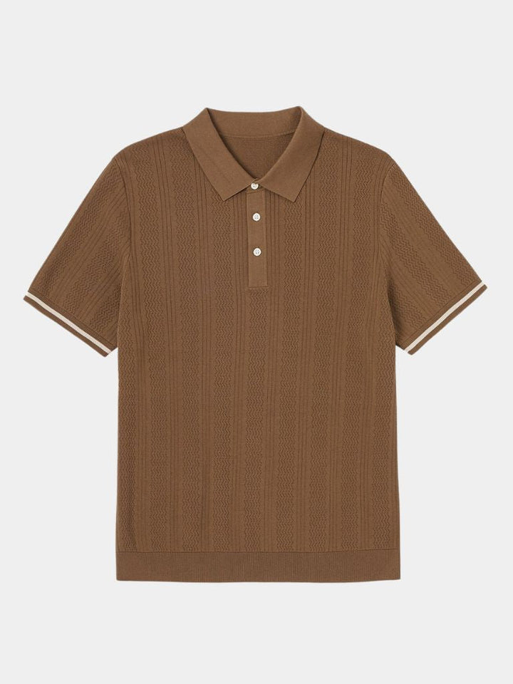 Polo Uomo Tessuto a Rilievo Vestibilità Classica - Vesarelli