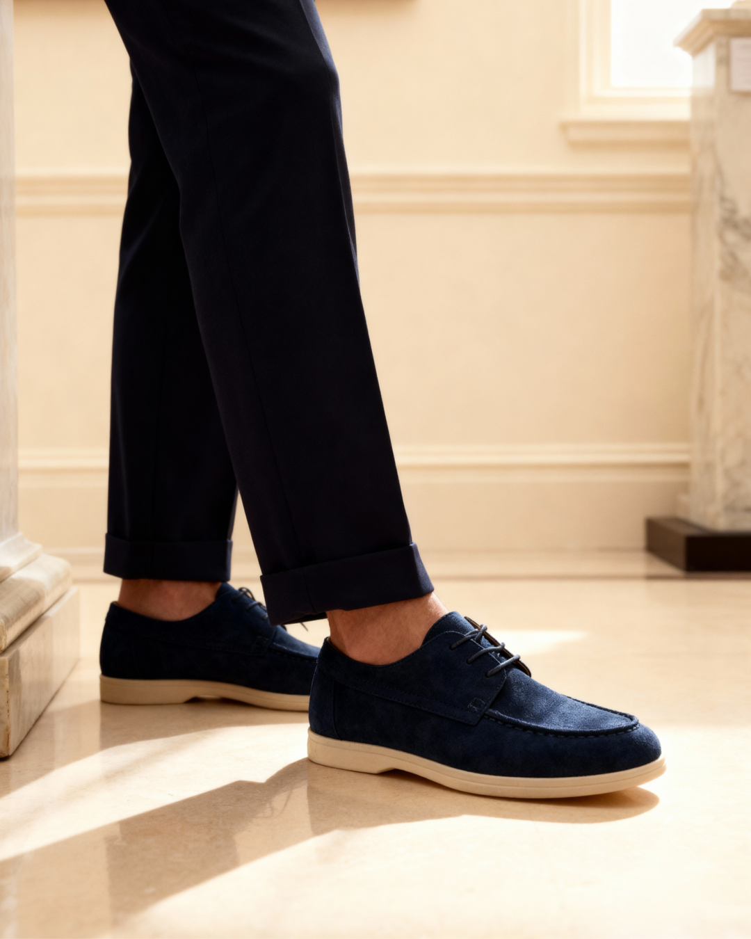 Scarpe Uomo in Camoscio con Lacci Comfort e Stile Casual