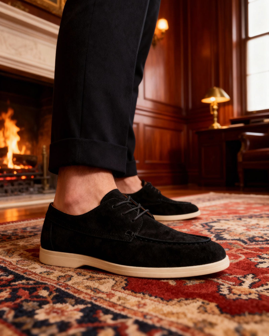 Scarpe Uomo in Suede Stile Città Elegante