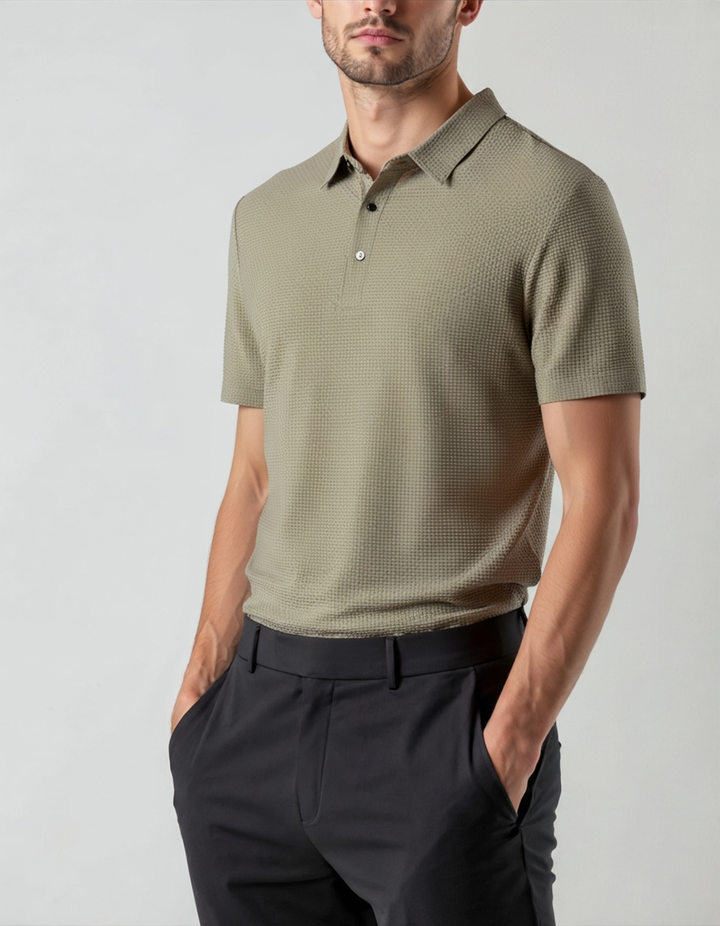 Polo Uomo Tecnica Antifreddo Traspirante Vestibilità Regolare