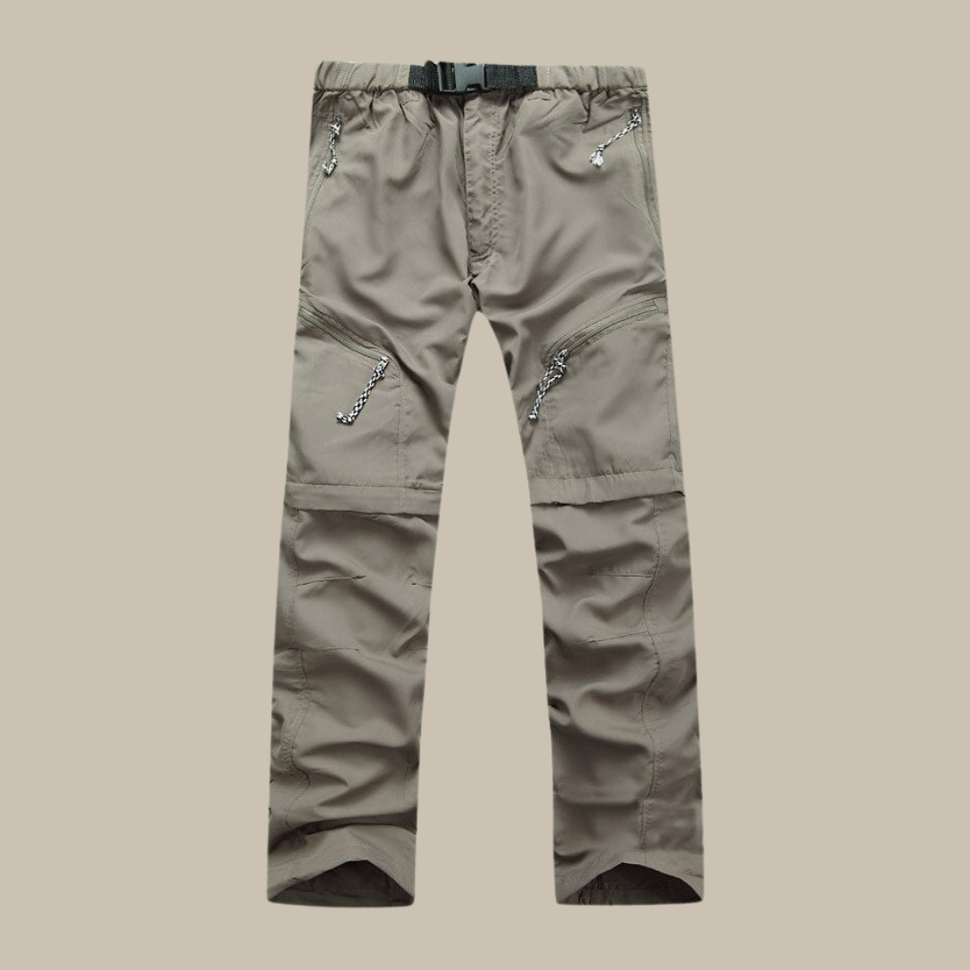 Pantaloni Uomo Cargo in Tessuto Tecnico Convertibili Escursionismo
