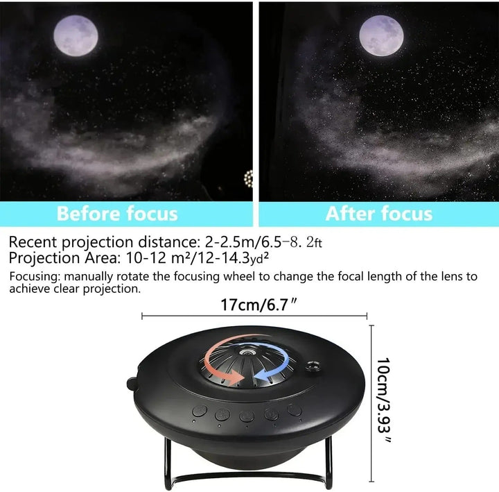 Proiettore di galassia con effetti del planetario per home theater, room per bambini e atmosfera del cielo notturno 8