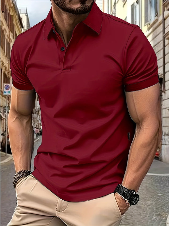 Polo Uomo Classica Cotone Colletto Elegante