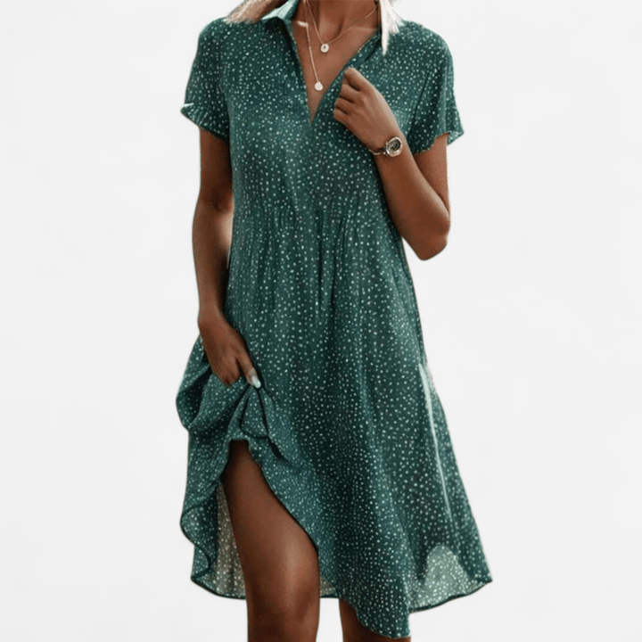 Abito Midi Donna Stile Casual Chic Vestibilità Comoda