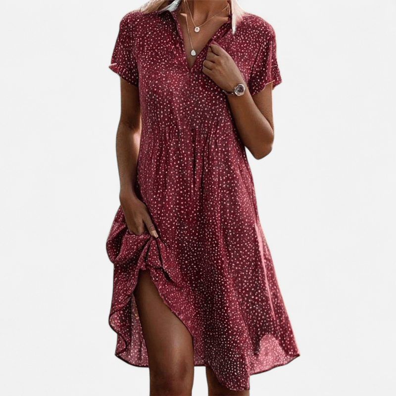 Abito Midi Donna Stile Casual Chic Vestibilità Comoda
