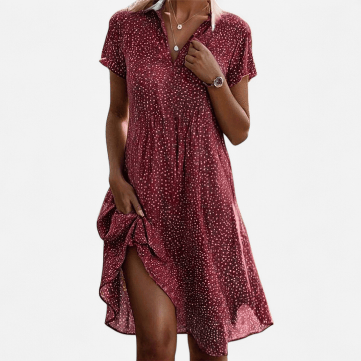 Abito Midi Donna Stile Casual Chic Vestibilità Comoda