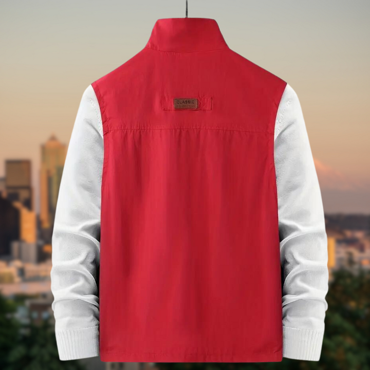 Gilet Uomo con Zip e Tasche Multiple Regular Fit