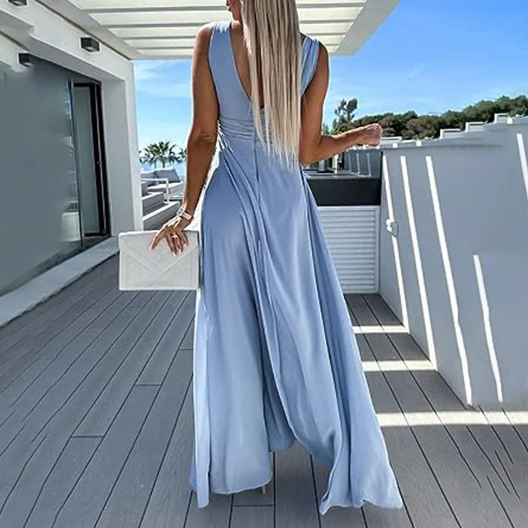 Tuta Donna in Denim Vita Aderente Comfort