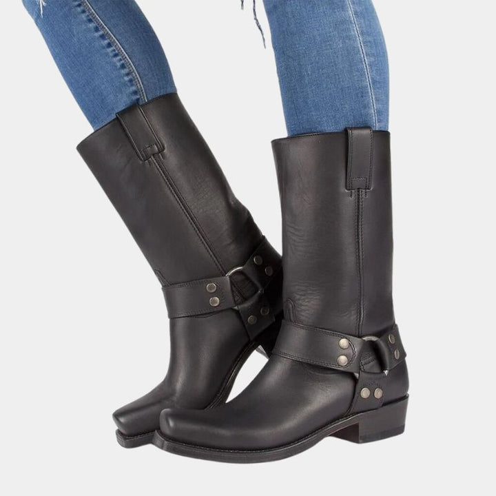Stivali Cowboy Uomo Vintage Pelle Alta Qualità - Vesarelli