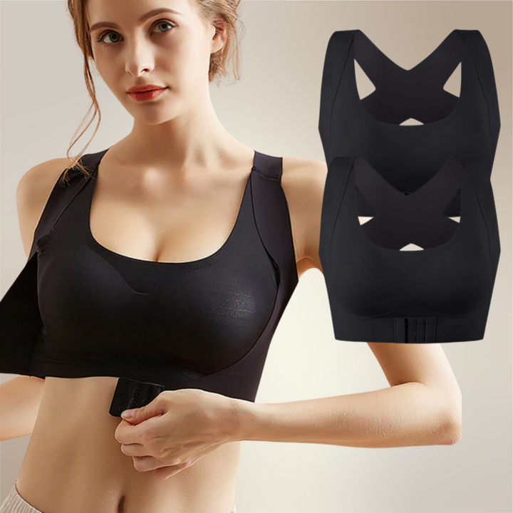 Reggiseno Donna Compressione Senza Cuciture Chiusura Frontale Sportivo - Vesarelli
