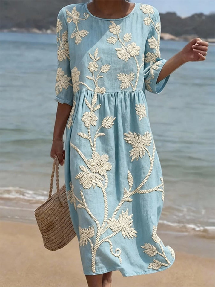 Abito Cerimonia Donna Vintage Ricamato Elegante - Vesarelli