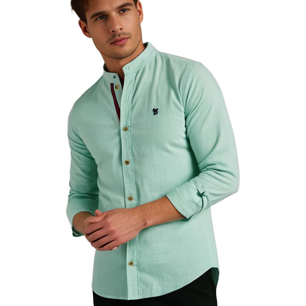 Camicia Uomo Maniche Lunghe Tessuto Resistente e Confortevole