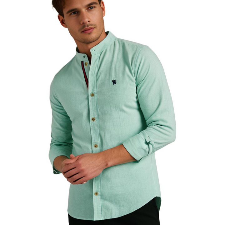 Camicia Uomo Maniche Lunghe Tessuto Resistente e Confortevole
