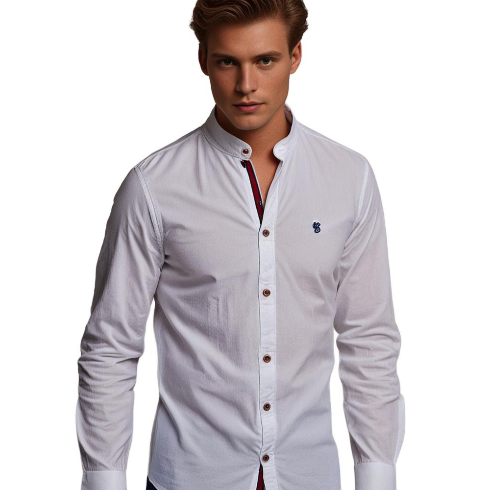 Camicia Uomo Maniche Lunghe Tessuto Resistente e Confortevole