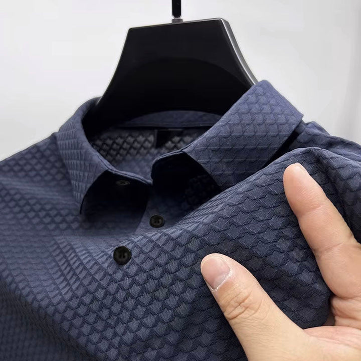 Polo Uomo Tessuto 3D Colletto Spread Strutturata