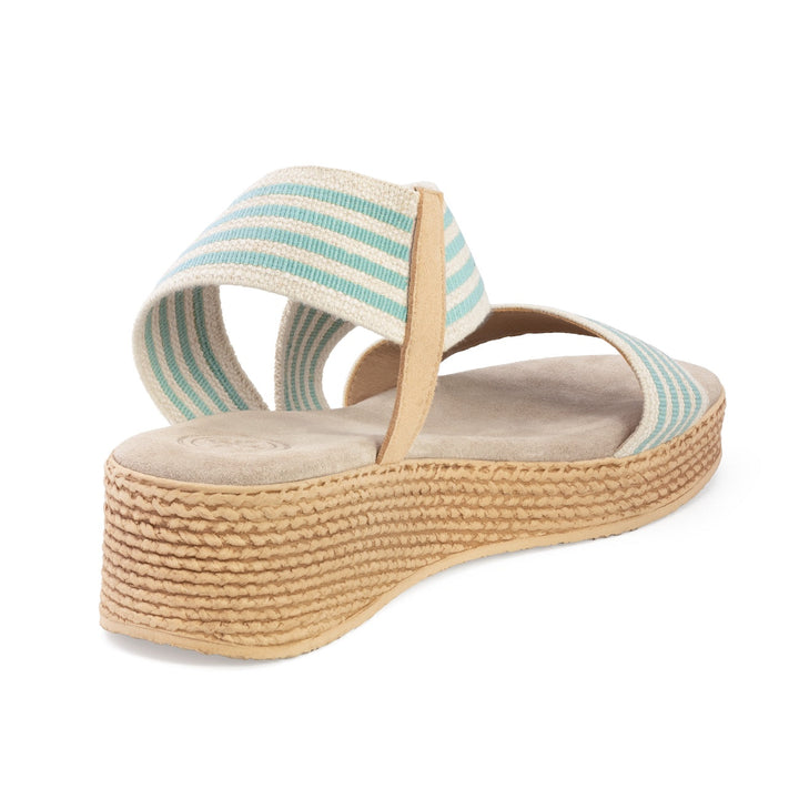 Sandalo Zeppa Donna Espadrillas Tessuto Charleston