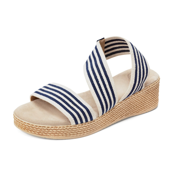 Sandalo Zeppa Donna Espadrillas Tessuto Charleston