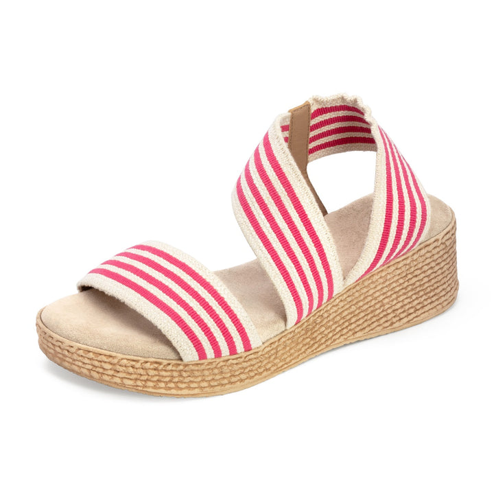 Sandalo Zeppa Donna Espadrillas Tessuto Charleston