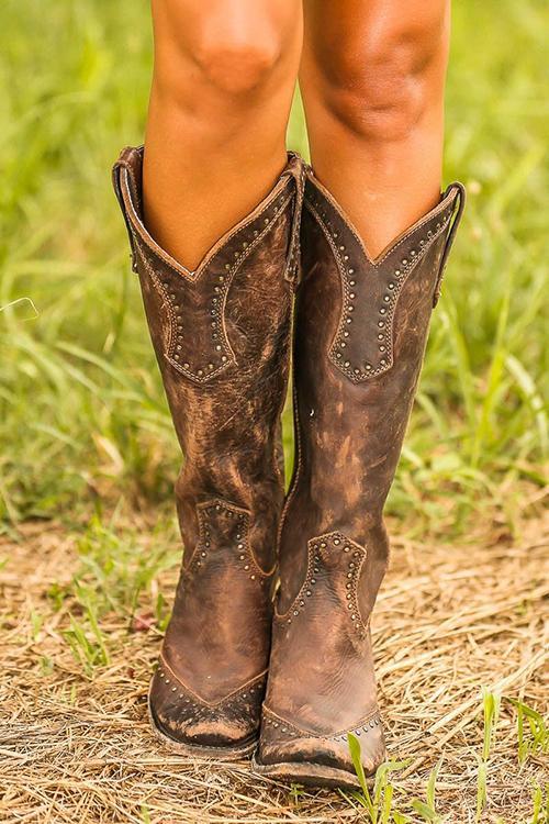 Stivali Cowboy Donna in Pelle Stile Classico - Vesarelli