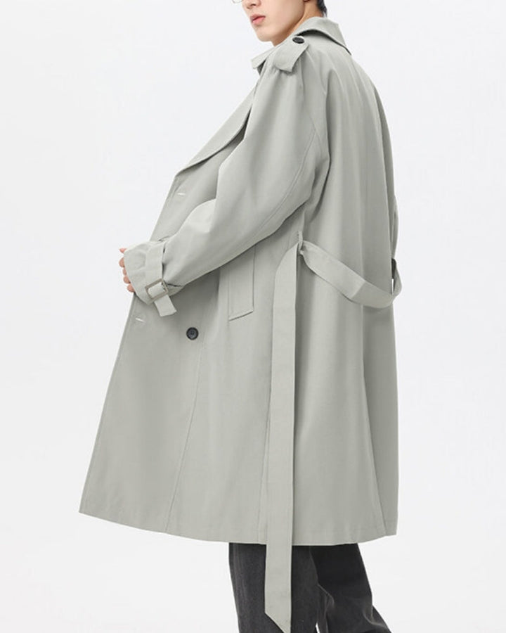 Cappotto Trench Uomo Doppiopetto Classico Vestibilità Regolare