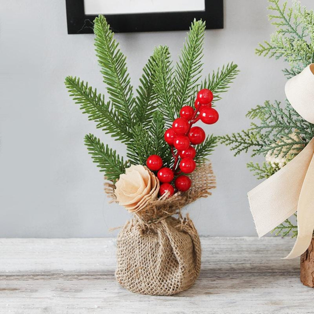 RusticBough | Mini albero di Natale da tavolo per una calda decorazione natalizia 2