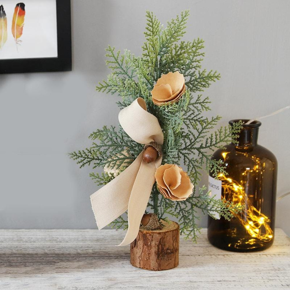 RusticBough | Mini albero di Natale da tavolo per una calda decorazione natalizia 3