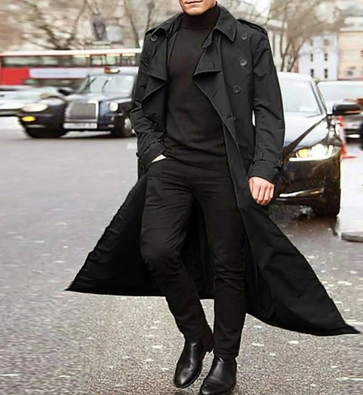 Trench Uomo Casual Vestibilità Regular