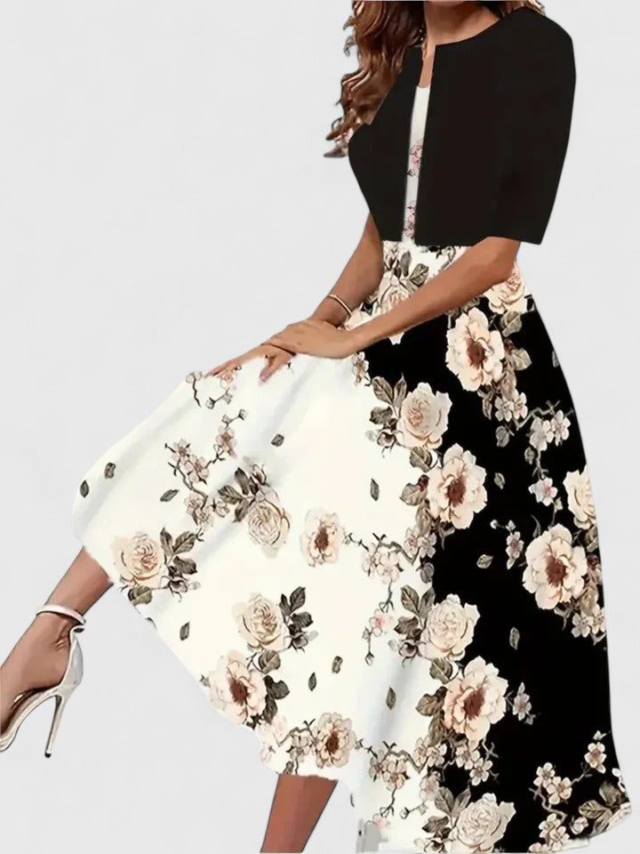 Abito Midi Donna Finitura Sobria Silhouette Bilanciata