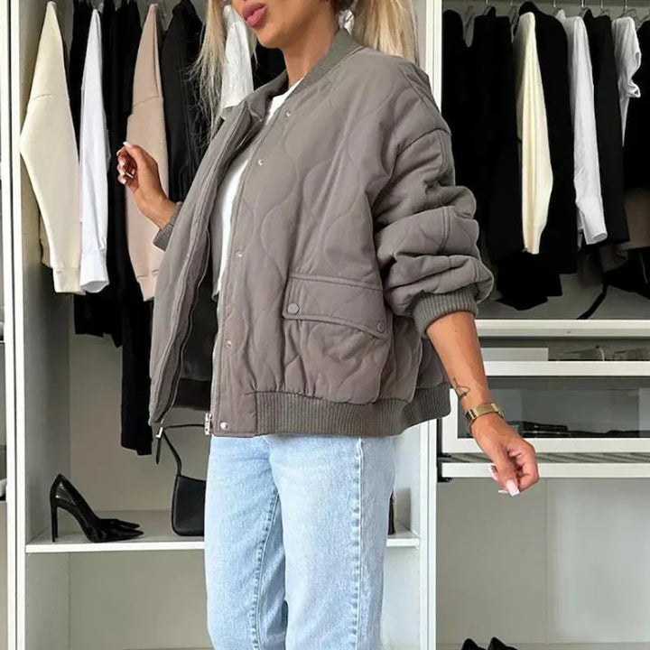 Giubbotto Bomber Donna Foderato Comodo Stile Elegante