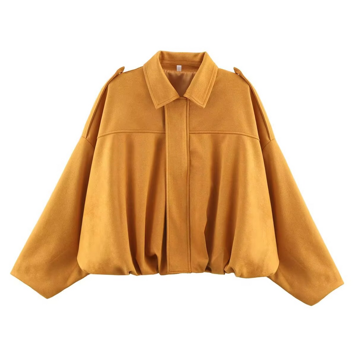Giacca Bomber Uomo Effetto Scamosciato Oversize Vintage