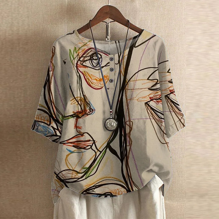 T-shirt Donna Stile Retrò Tessuto Morbido