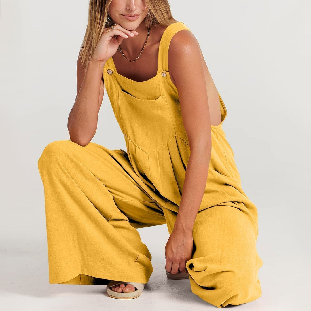 Tuta Donna Ampia Senza Maniche con Spalline Casual