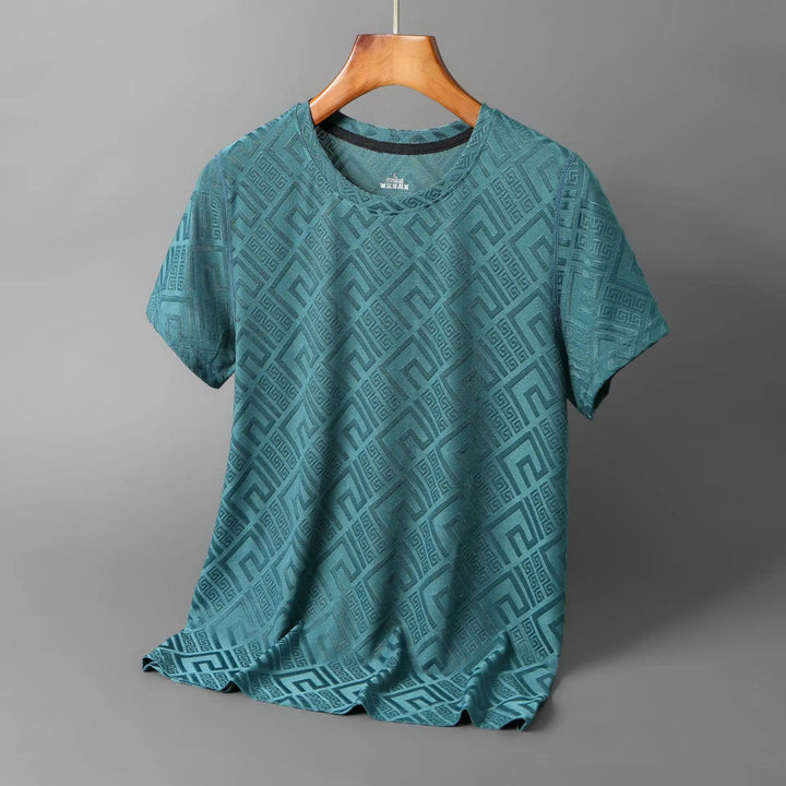 Tshirt Uomo Tessuto Embossed Vestibilità Regular
